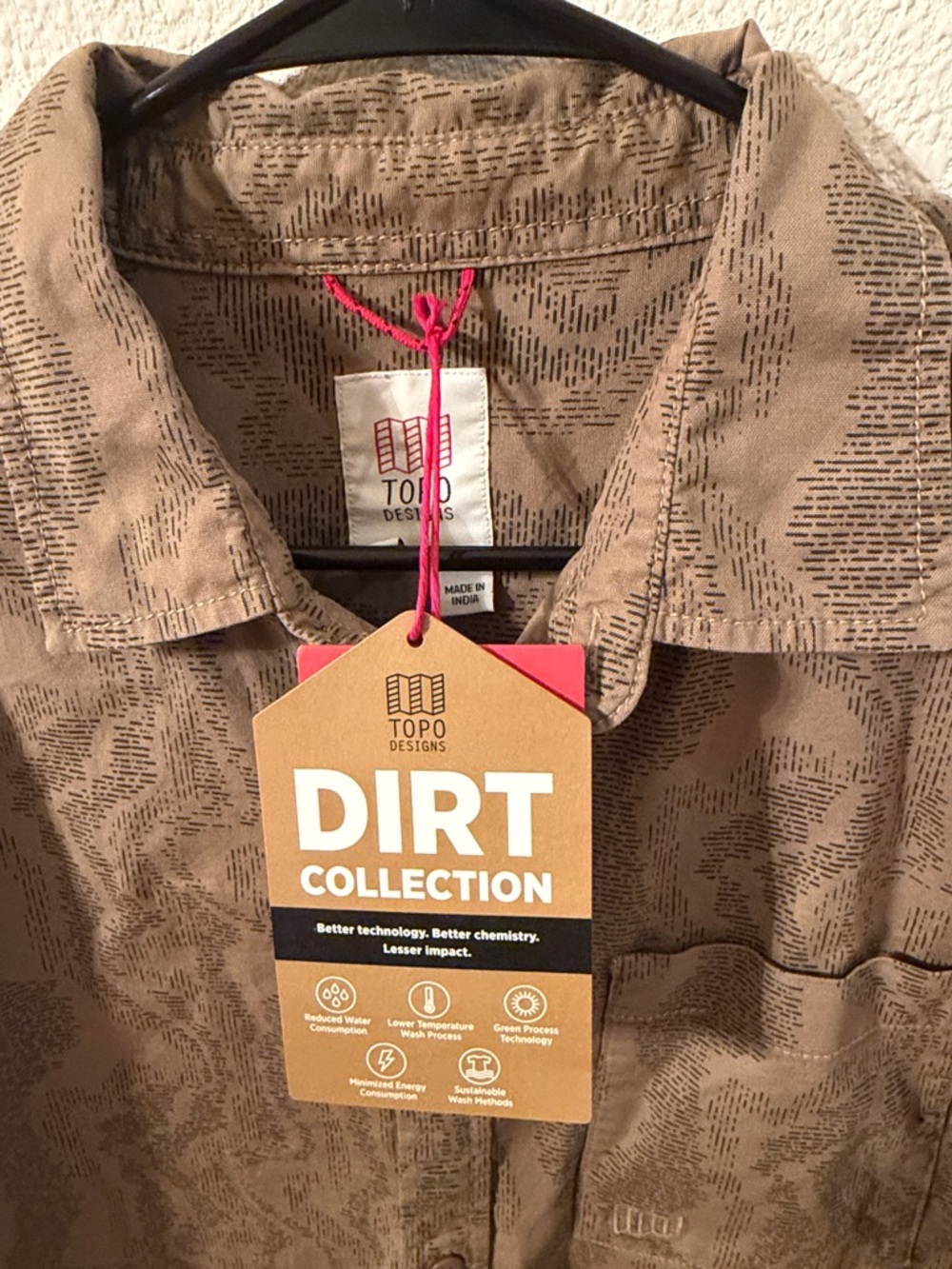 Topo Designs Men's Dirt Desert Shirt, Elmwood River Bed - Picture 5 of 7